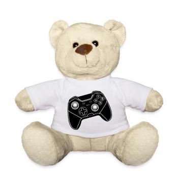 Gaming Controller Black - Teddy Bear - white - Front