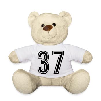 37 Zahl symbol - Teddy - Weiß - Vorne