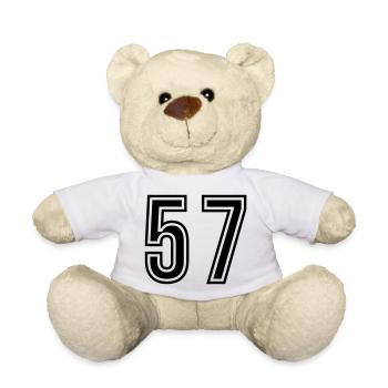 57 Symbole numérique - Nounours - blanc - Devant