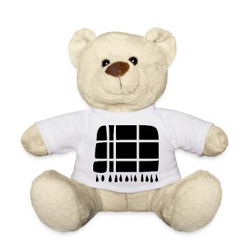 Cadeau de tricot pour la couverture en laine - Nounours - blanc - Devant