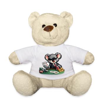 Süßer Koala spielt Poker - Teddy - Weiß - Vorne