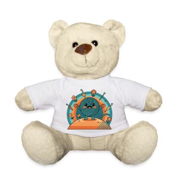 Cercle de crochets drôles pour amateurs de fils au crochet - Nounours - blanc - Devant