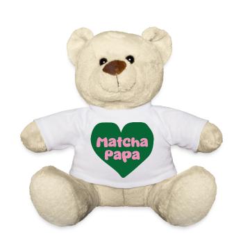 Matcha Papa Herzdesign - Teddy - Weiß - Vorne