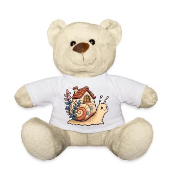 Snail shell illustration - Teddy Bear - white - Front
