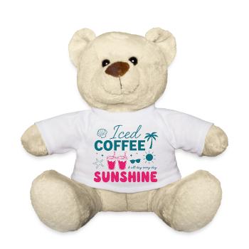 Iced Coffee & Sunshine: Summer Vibes - Teddy Bear - white - Front