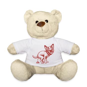 Chiens drôles - Nounours - blanc - Devant