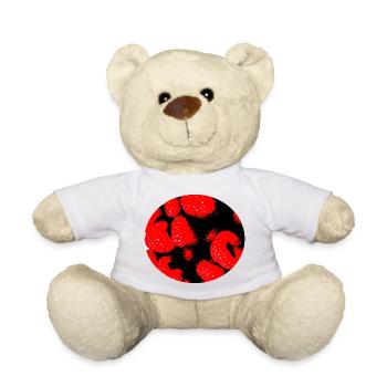 Comic-Stil Himbeeren - Teddy - Weiß - Vorne