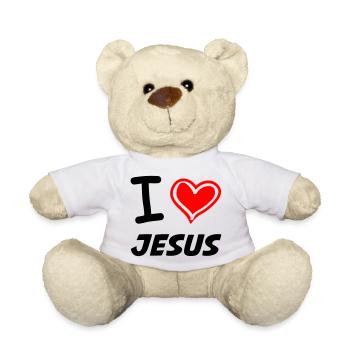 I Love Jesus - Teddy - Weiß - Vorne