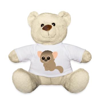 Chibi Night Monkey Niedlicher Charakter - Teddy - Weiß - Vorne