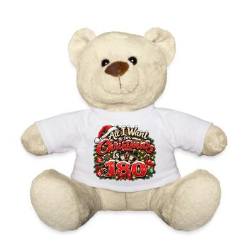 Weihnachten Dart 180 weihnachtliches Dart Motiv  - Teddy - Weiß - Vorne