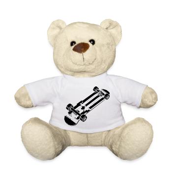 Cartoon Skateboarding - Teddy - Weiß - Vorne