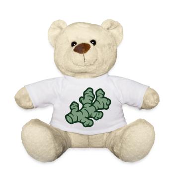 Ingwer Wurzel Grafik - Teddy - Weiß - Vorne