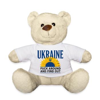 Ukraine FAFO Sonnenblume – Kühne Aussage - Teddy - Weiß - Vorne