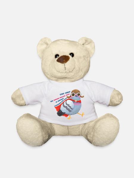 Superhelden Taube – Pigeon Rescue Team Spruch - Teddy - Weiß