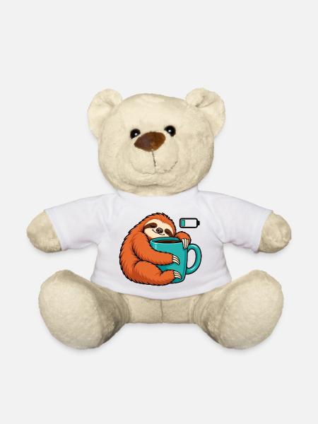 Cozy Sloth Kaffeetasse Kunst - Teddy - Weiß