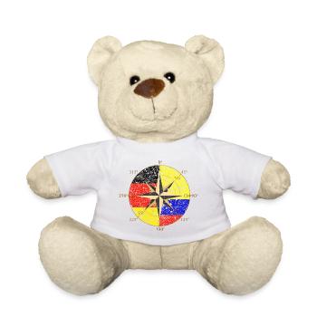 Deutschland und Kolumbien Kompass - Teddy - Weiß - Vorne