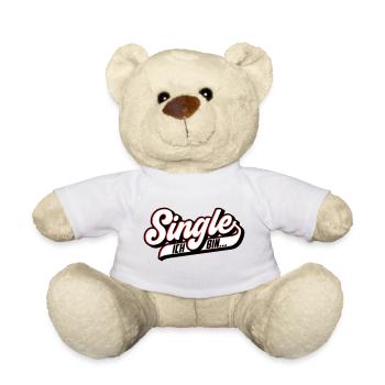 Ich bin Single | Farben änderbar - Teddy - Weiß - Vorne