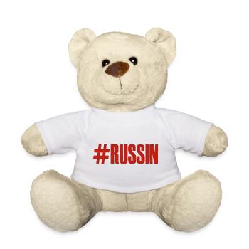 Russische Seele Russin Spruch auf Russisch für - Teddy - Weiß - Vorne