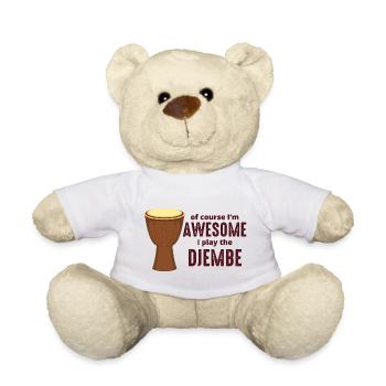 Djembé Player Drummer Music Drum Musicien - Nounours - blanc - Devant