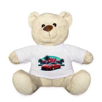 RED SPORTSCAR - Teddy Bear - white - Front