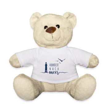 Verrückt nach Meer - Wellen Nordsee - Teddy - Weiß - Vorne