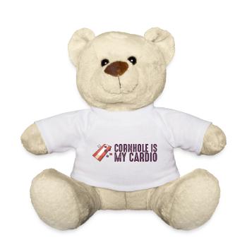 Cornhole est mon cardio cornhole sacs Cornhole - Nounours - blanc - Devant