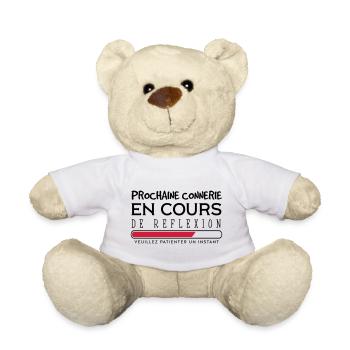 connerie en réflexion - Nounours - blanc - Devant