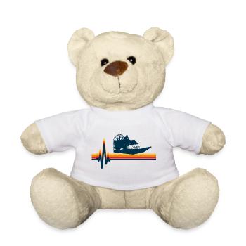 Airboat Fanboat Airboating Swamp Boat Heartbeat - Nounours - blanc - Devant