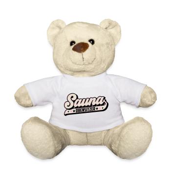 Farben änderbar | Sauna Obensitzer Saunameister - Teddy - Weiß - Vorne