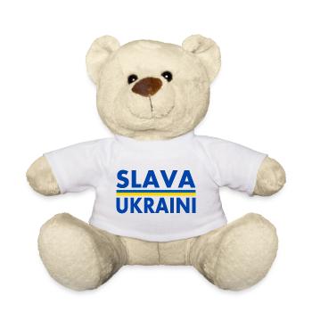 Slava ukraini - Nounours - blanc - Devant