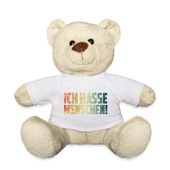 Ich hasse Menschen - Teddy - Weiß - Vorne