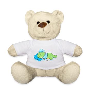 Dinosaure endormi - Nounours - blanc - Devant