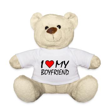 I love my boyfriend - Nounours - blanc - Devant