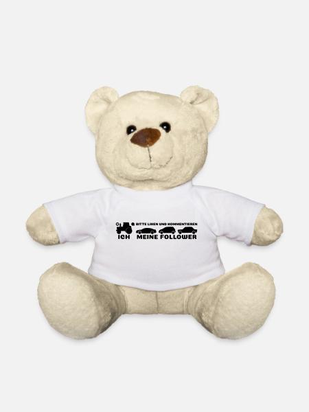 Ich, meine Follower Traktor Autos Landwirt Bauer - Teddy - Weiß