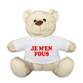 je m'en fous - Nounours - blanc - Devant