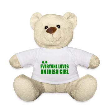 Everyone loves an irish girl - Teddy Bear - white - Front