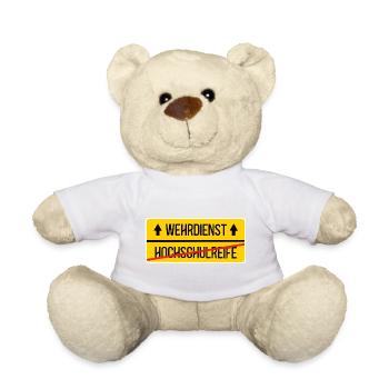 Wehrdienst Wehrpflicht Schulende Abitur Bundeswehr - Teddy - Weiß - Vorne