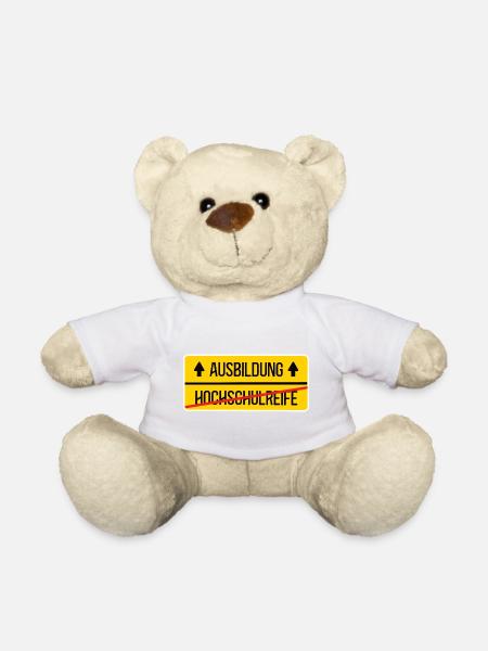 Ausbildung Beginn Ausbildungsstart Schulabschluß - Teddy - Weiß