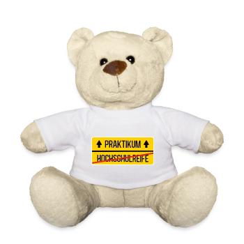 Praktikum Start Beginn Ende Schule Schulabschluss - Teddy - Weiß - Vorne
