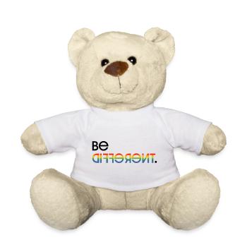 Be different print back LGBT lgbtqi queer - Teddy Bear - white - Front