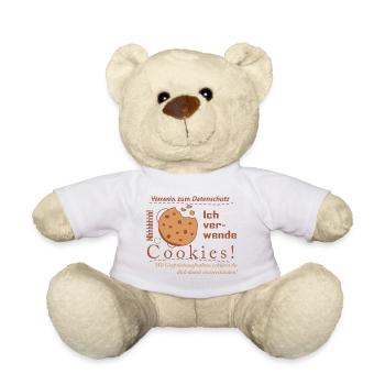Cookies Datenschutzspruch - Teddy - Weiß - Vorne