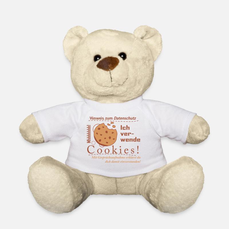 Cookies Datenschutzspruch - Teddy - Weiß