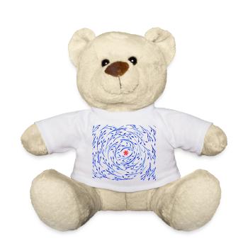 Branches leaves - Teddy Bear - white - Front