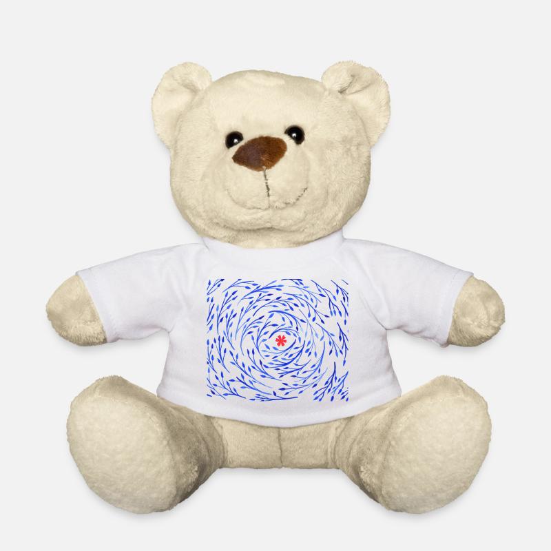 feuilles Branches - Nounours - blanc