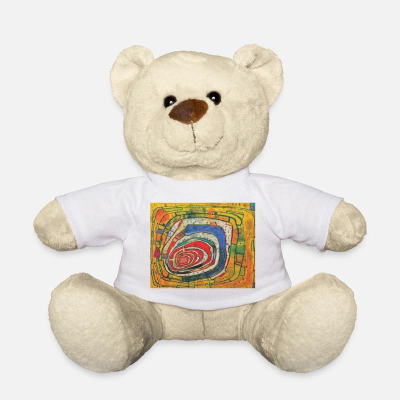 hundert wasser - kunst - Teddy - Weiß