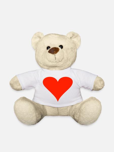 herz Love Dear Friends Friendship - Teddy Bear - white