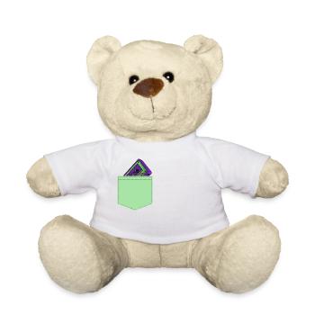 Cassette Musique Chest Pocket 80s Idée cadeau - Nounours - blanc - Devant
