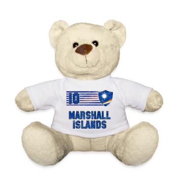 Marshall Islands Football Team - Teddy Bear - white - Front