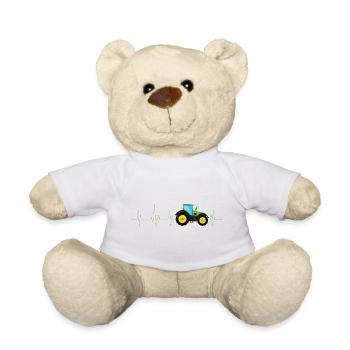 Tractor heartbeat - Teddy Bear - white - Front