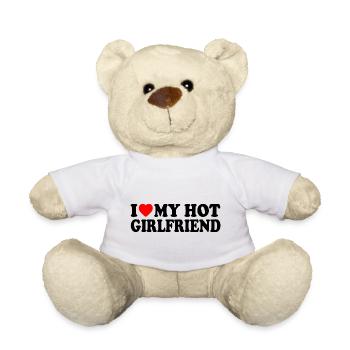 i love my hot girlfriend - Nounours - blanc - Devant